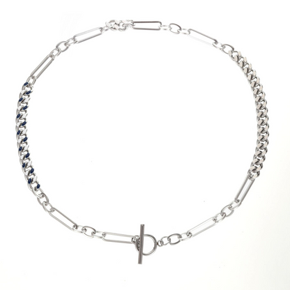 Blue and White Detailing Chain Stainless Steel