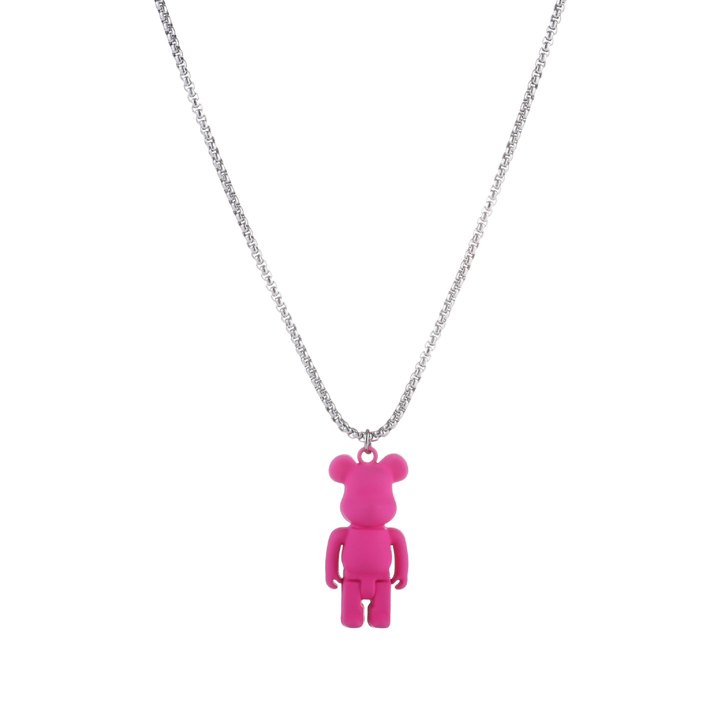 Hip-hop / Rave Stainless Steel Bear Pendant Necklace