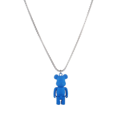 Hip-hop / Rave Stainless Steel Bear Pendant Necklace