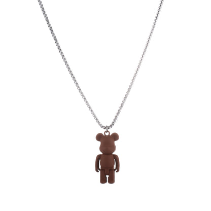 Hip-hop / Rave Stainless Steel Bear Pendant Necklace