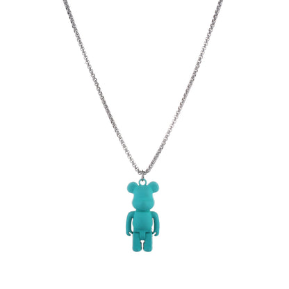 Hip-hop / Rave Stainless Steel Bear Pendant Necklace